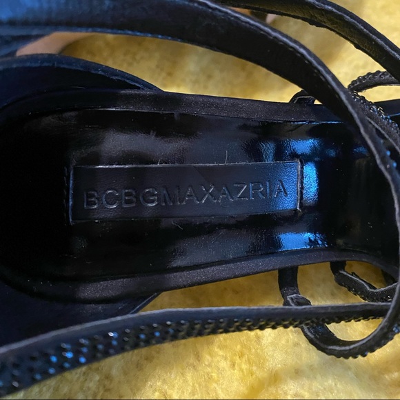 BLACK BCBG MAXAZRIA HEEL SANDALS - Picture 3 of 5